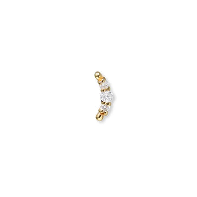 diamonds Dew Drop details 14k gold ear climber earring Anzie