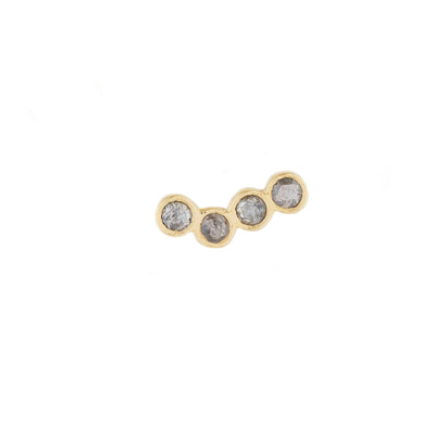 Four Grey Diamond Earrings