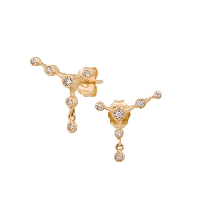 Six Diamond Constellation Earrings