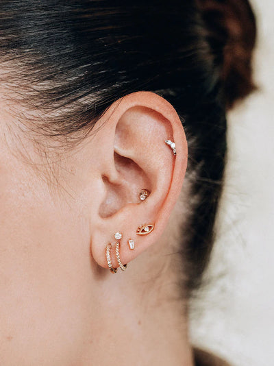 Mel Soldera Tapered Cut Stud Earring
