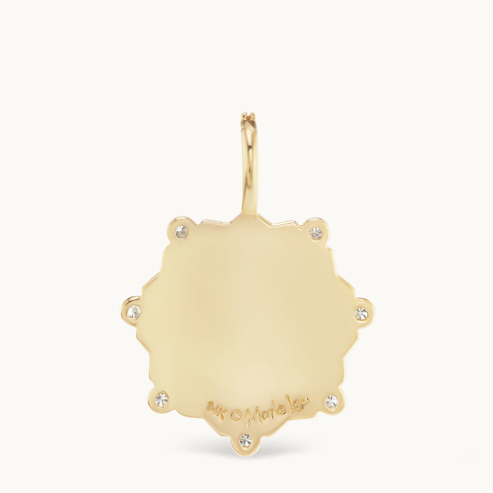 Alphabet Pave Initial Coin Charm