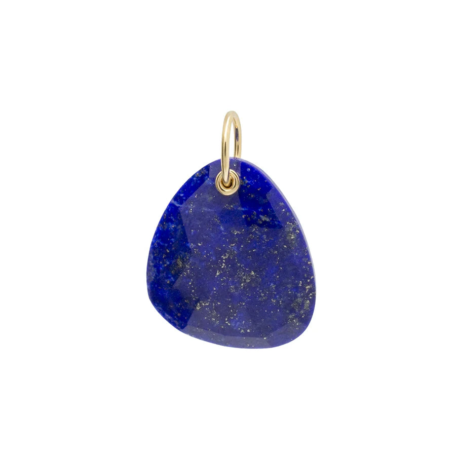 Anne Sportun 18k yellow gold trillion faceted lapis charm