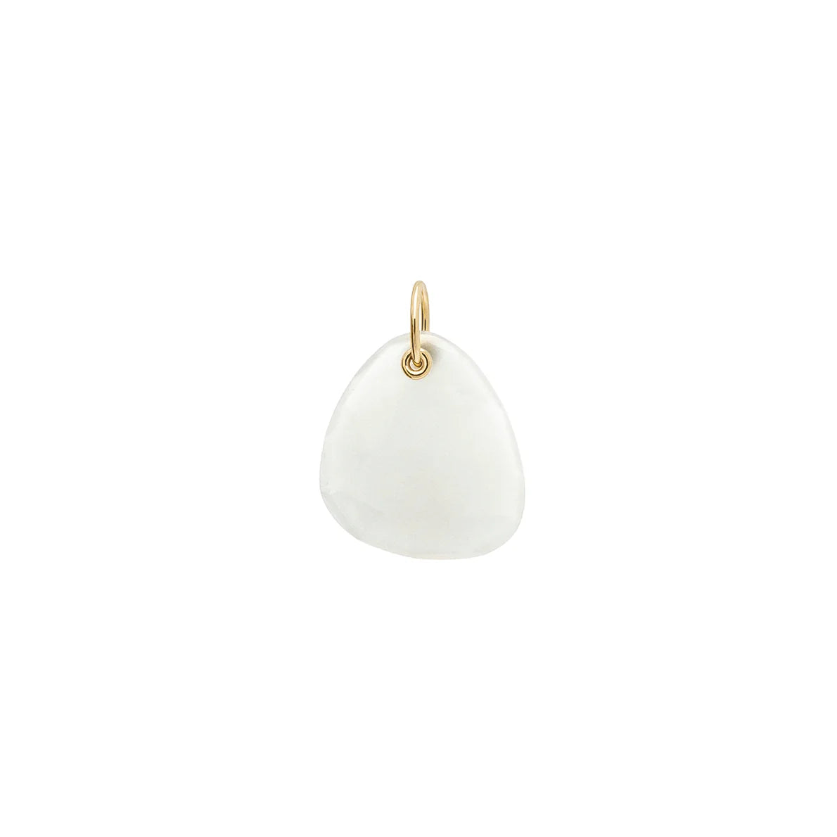 Anne Sportun 18k yellow gold trillion faceted moonstone charm
