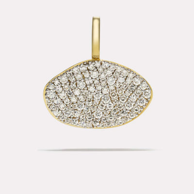 By Pariah 14k Yellow gold diamond cluster pendant with white diamonds