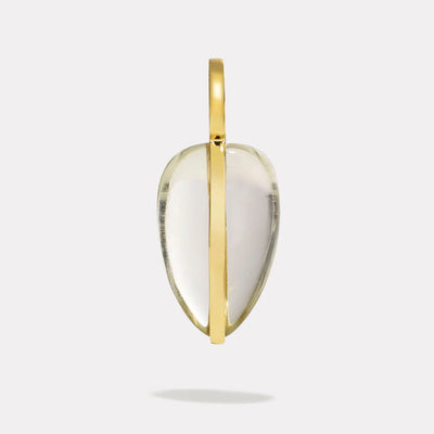 By Pariah small green amethyst pendant wrapped in 14k yellow gold