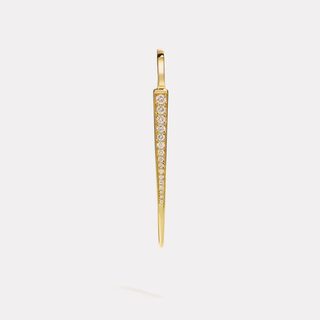 By Pariah 14k Yellow gold white diamond sticks and stones dagger pendant charm