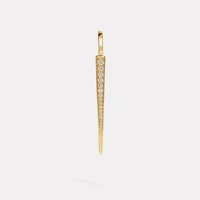 By Pariah 14k Yellow gold white diamond sticks and stones dagger pendant charm