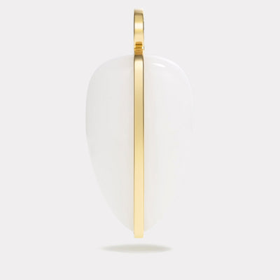 By Pariah 14k yellow gold wrapped white jasper pendant charm
