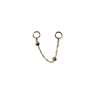 14k Yellow gold beaded cable chain in short and long lengths, and your choice of single or double chains