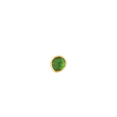 Celine Daoust 14k yellow gold stud earrings with green tourmaline stone