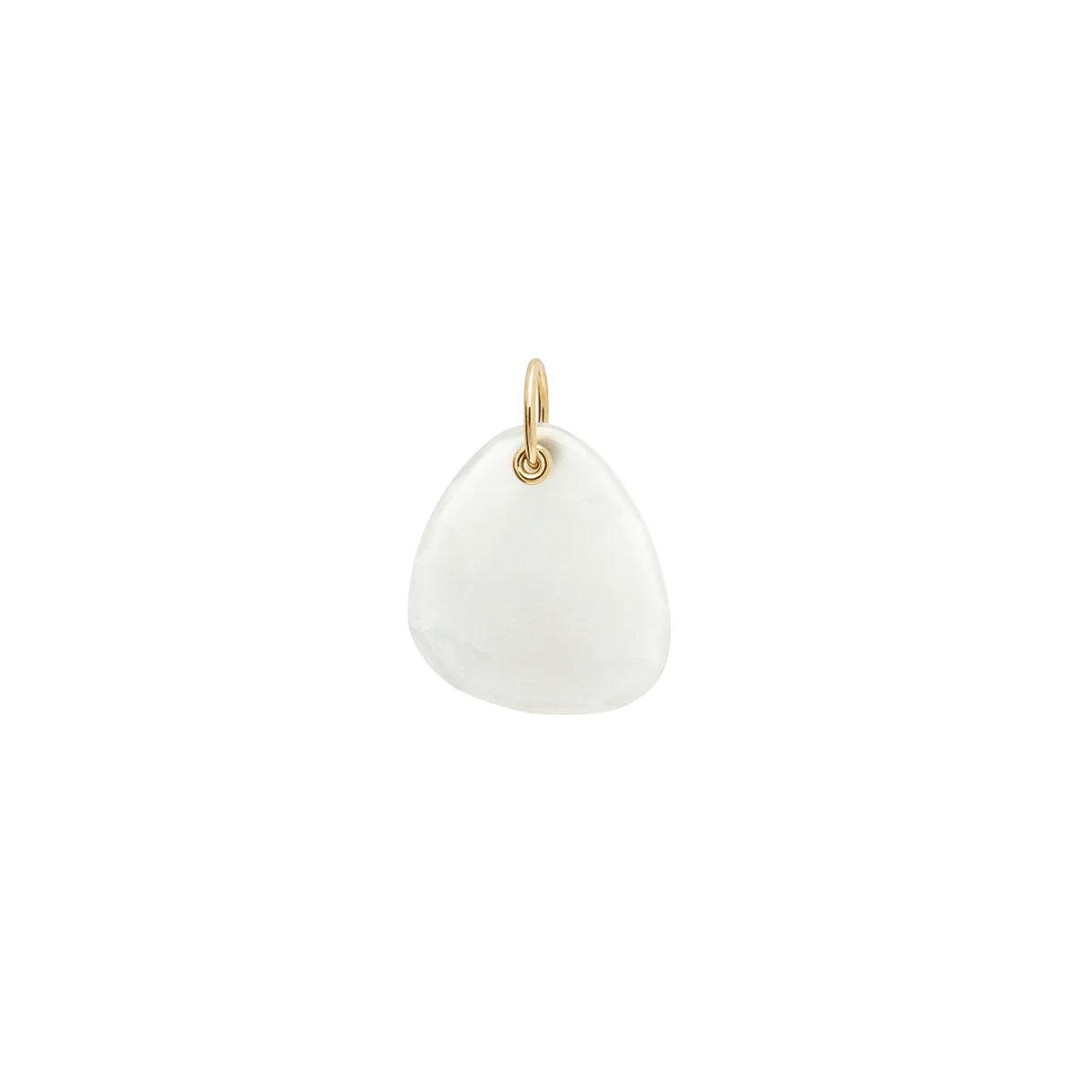 anne sportun 18k yellow gold trillion faceted moonstone charm