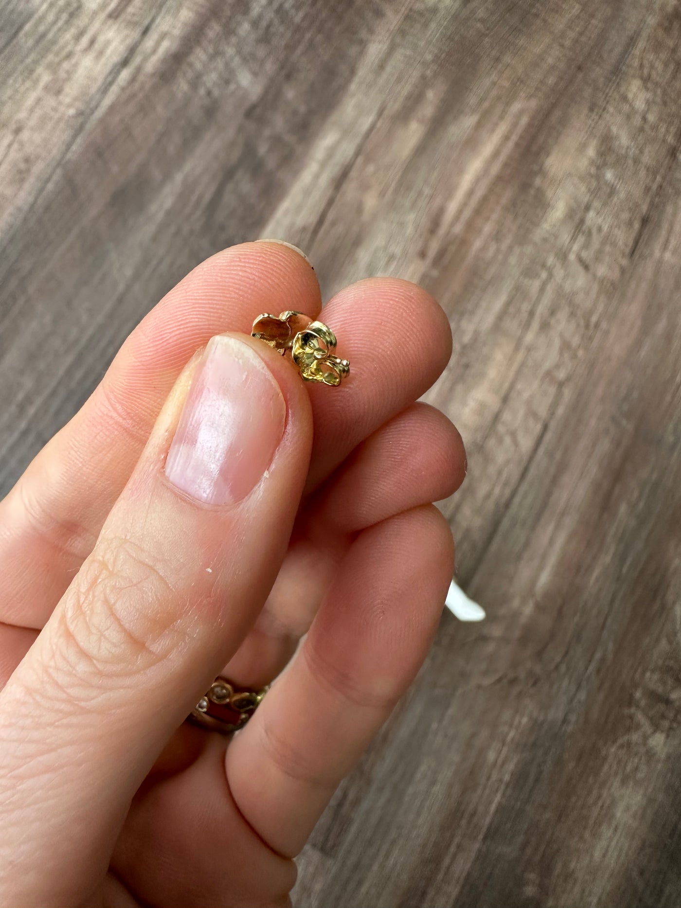 Estate Talon 14k Yellow Gold Skull Stud Earrings with opal eyes