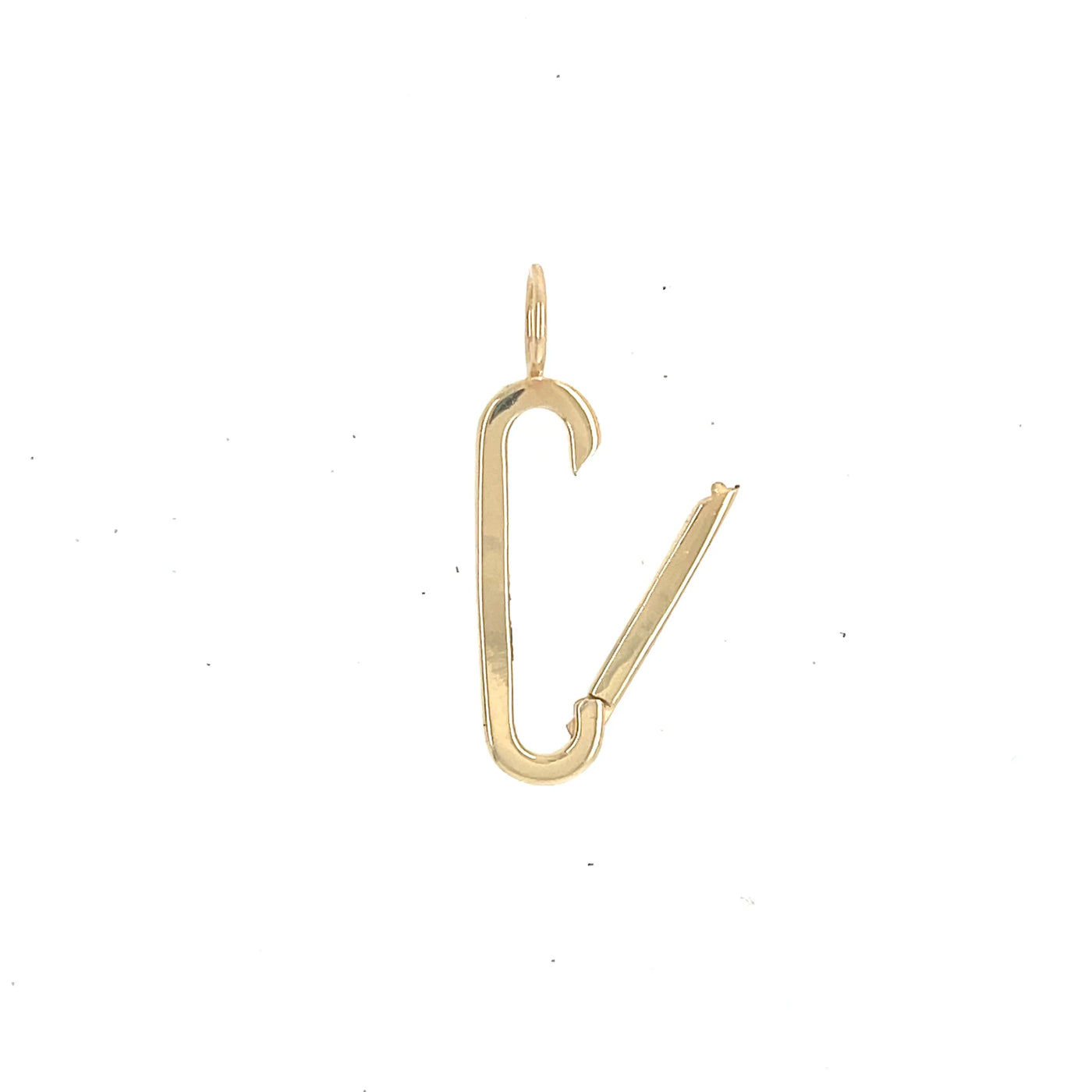 14k yellow gold clicker hinge bail charm extender oval paperclip