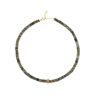 kate collins 10k yellow gold labradorite blue topaz necklace