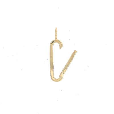 Kate Collins 14k yellow gold oval paperclip clicker charm extender
