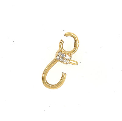 Kate Collins 14k yellow gold and diamond clicker hinge enhancement charm 