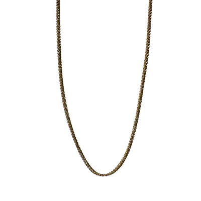Marlo Laz 14k yellow gold wheat chain