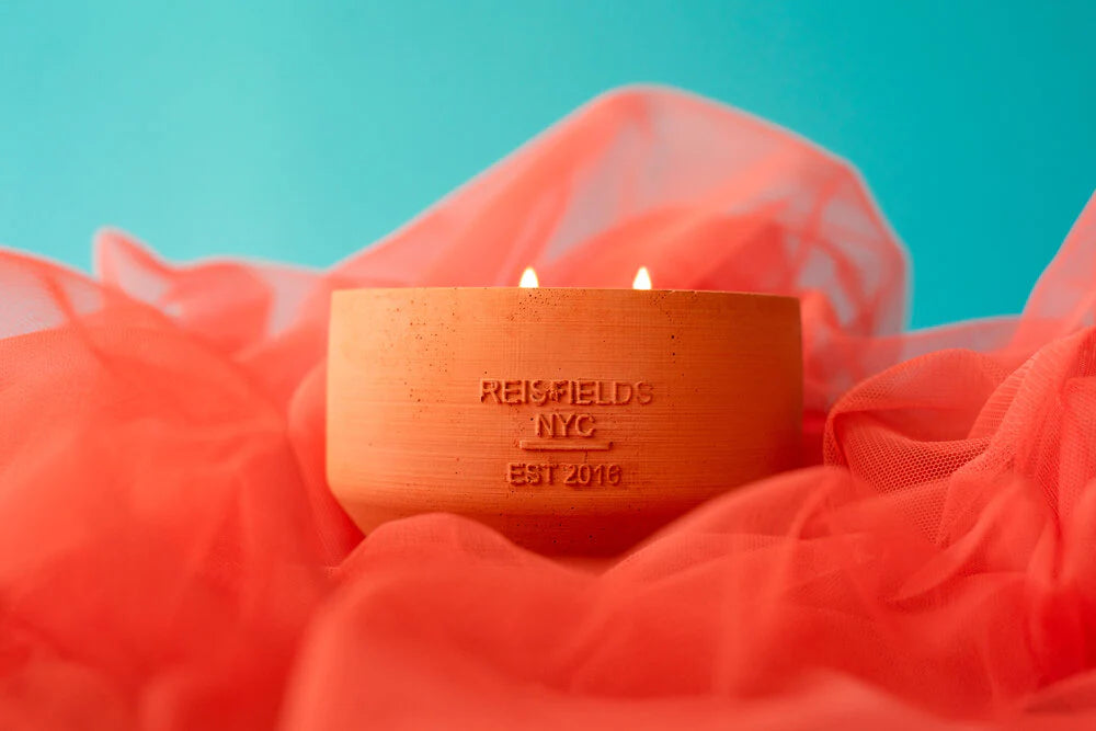 Reisfield Clay Scent No. 4 candle in cement vessel