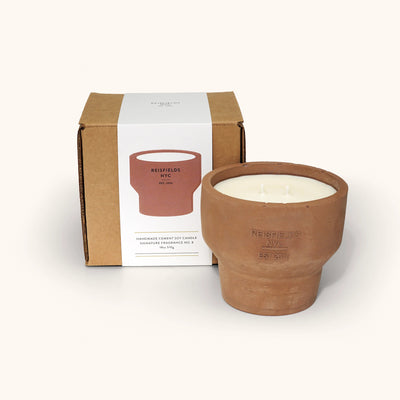 Reisfields Terra No. 8 Candle in cement vessel