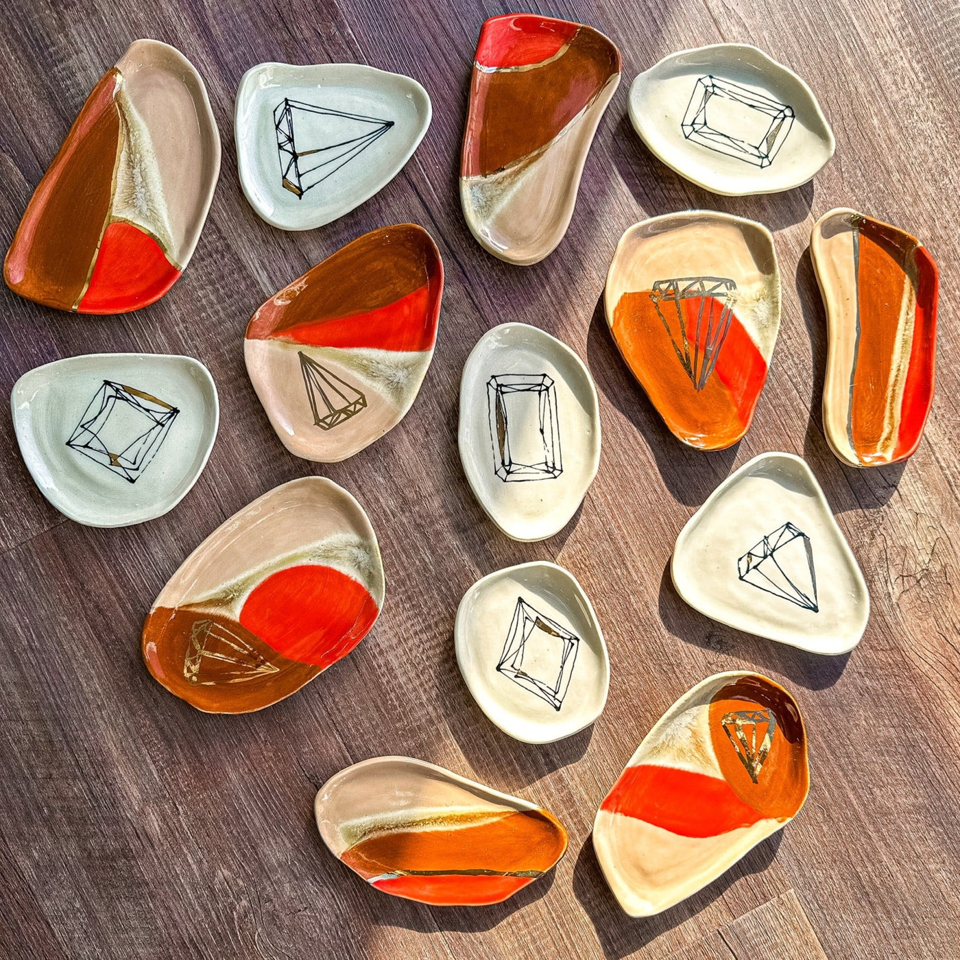 Svona Studio x Porterfi ceramic trays, each handmade in Cleveland, Ohio.