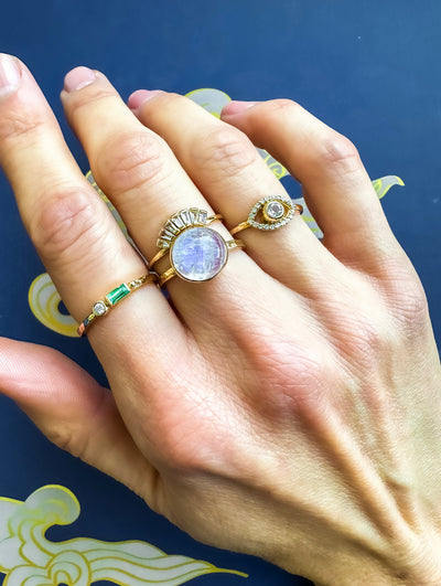 Cleo Baguette Stackable Ring