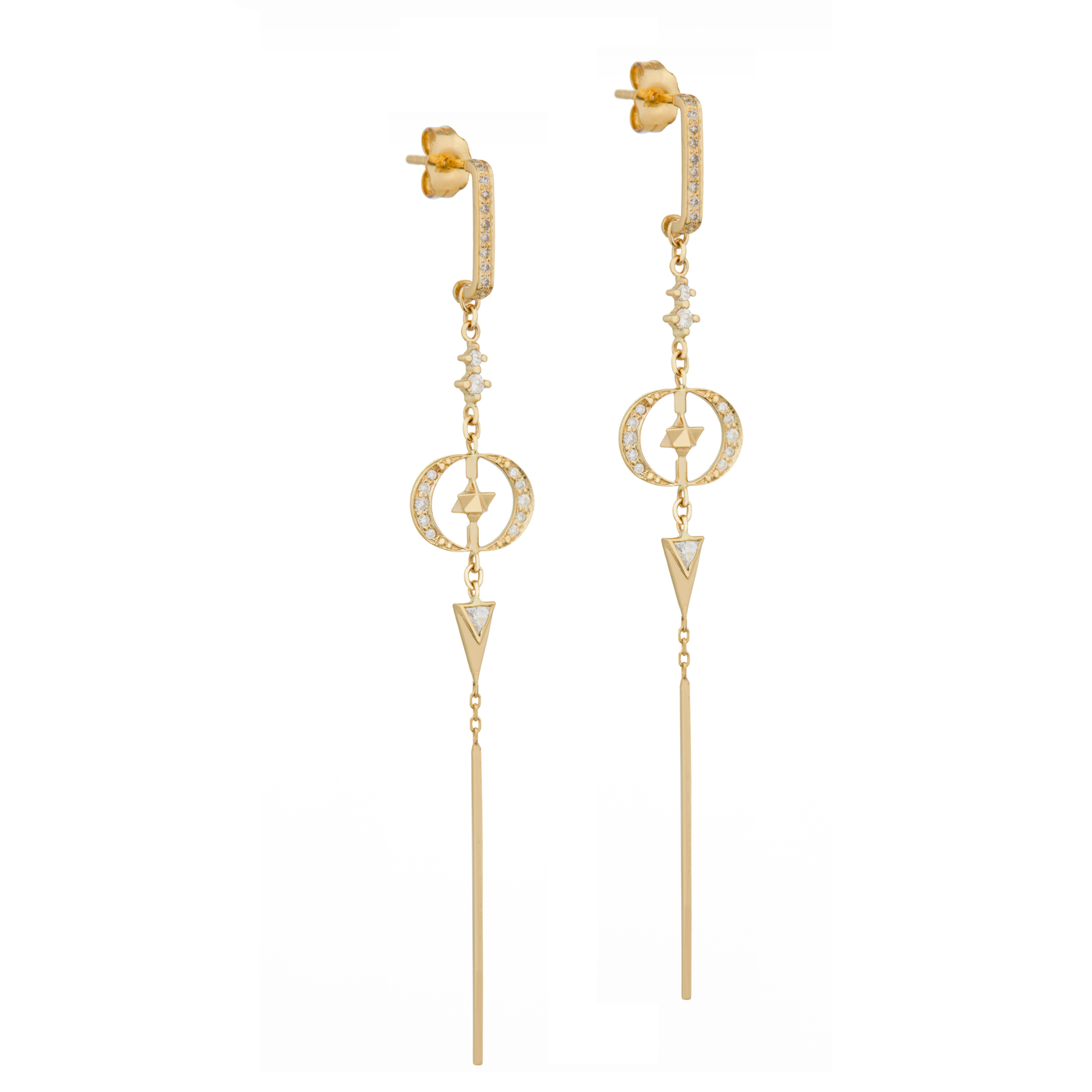Celine top moon earrings