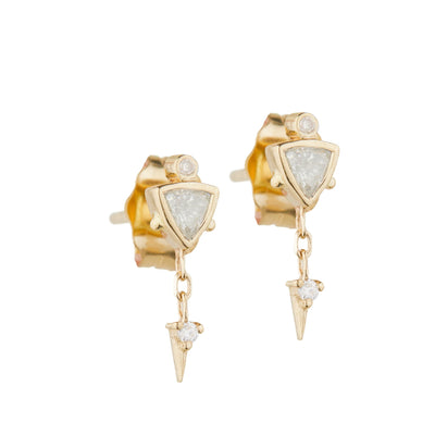 Diamond Triangle Earrings