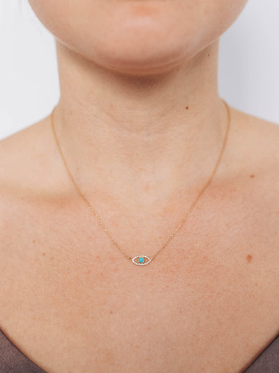 Classique Pave Evil Eye Necklace