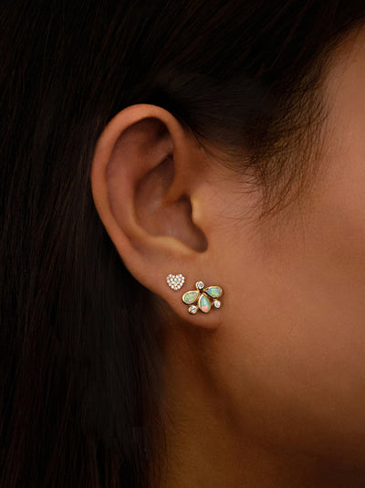 Love Letter Pave Heart Studs