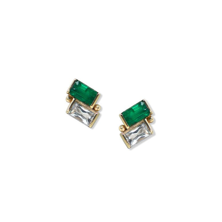 Cleo Deux Carre Studs