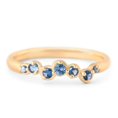 Anne Sportun 18k gold 'Festival Collection' cascade band with blue sapphires (colors may vary)