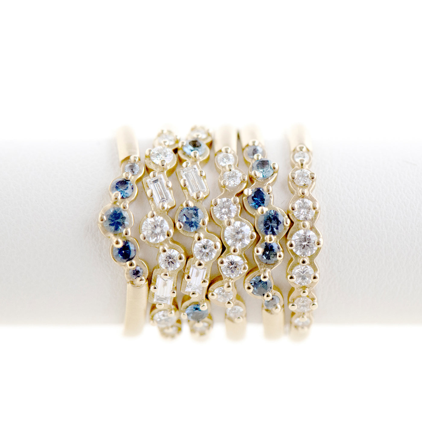 Anne Sportun 18k gold 'Festival Collection' cascade band with blue sapphires (colors may vary)