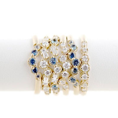 Anne Sportun 18k gold 'Festival Collection' cascade band with blue sapphires (colors may vary)
