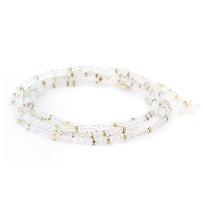 moontstone 18k yellow gold wrap necklace bracelet stones beads