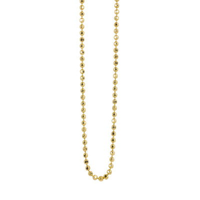 14k yellow gold diamond cut ball chain