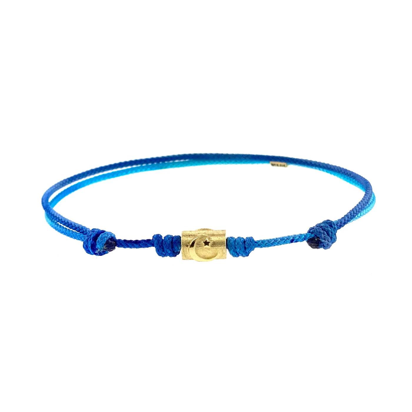 Gold Moon Star Relief Cord Bracelet