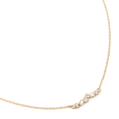 18k yellow gold diamond necklace 