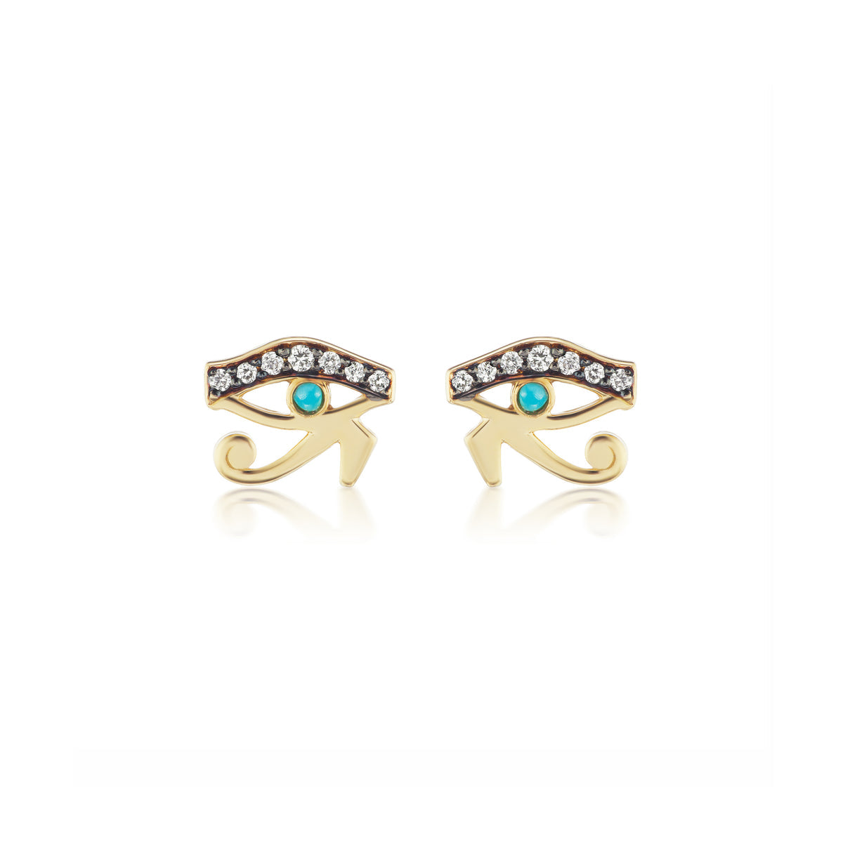 Eye of Horus Motif Stud Earrings