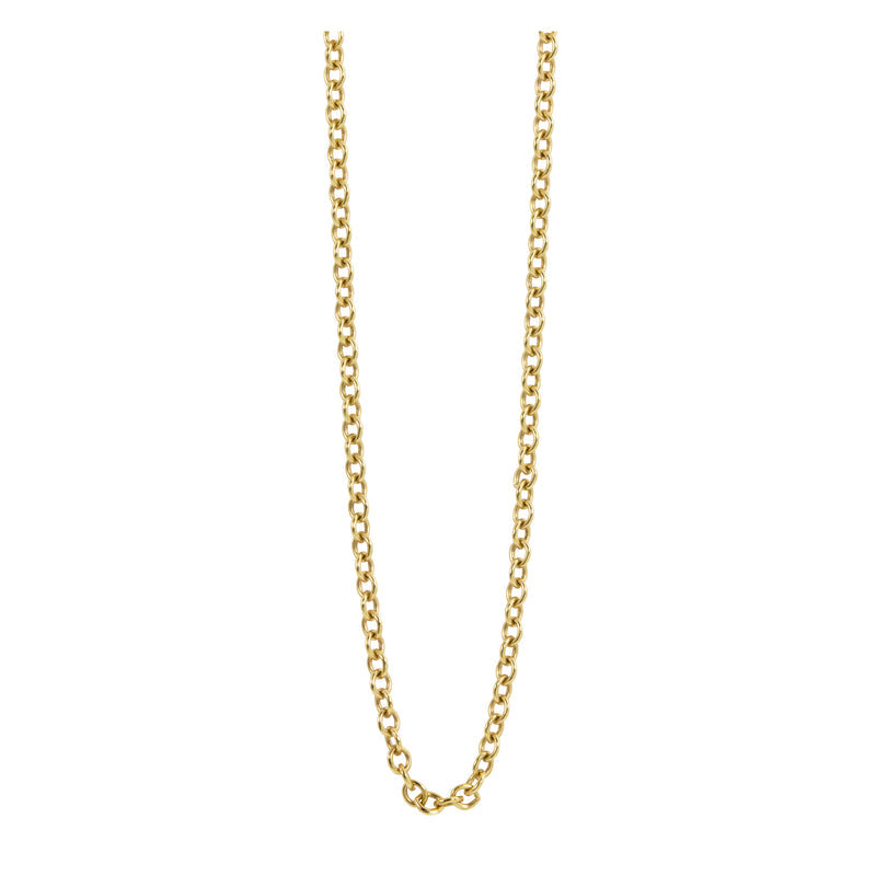 14k yellow gold rolo link chain