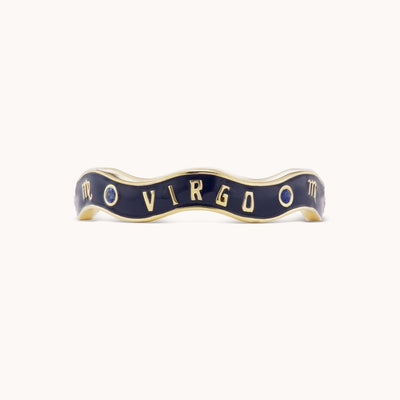 Virgo Zodiac Enamel Wave Band III