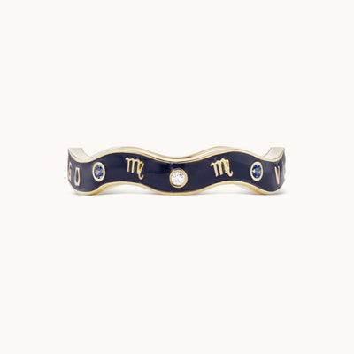 Virgo Zodiac Enamel Wave Band III