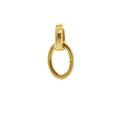 18k yellow gold charm clasp necklace