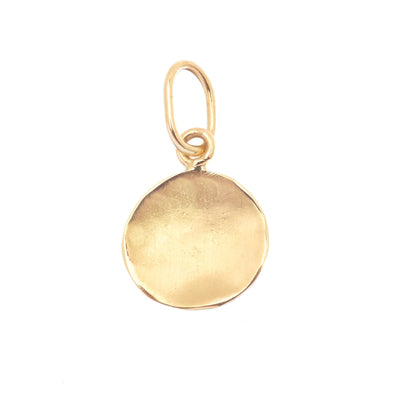 18k yellow gold charm disc