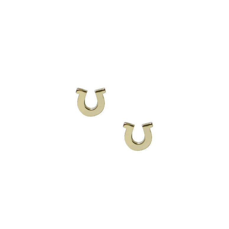 14k yellow gold horseshoe studs earring Anzie Mel Soldera 