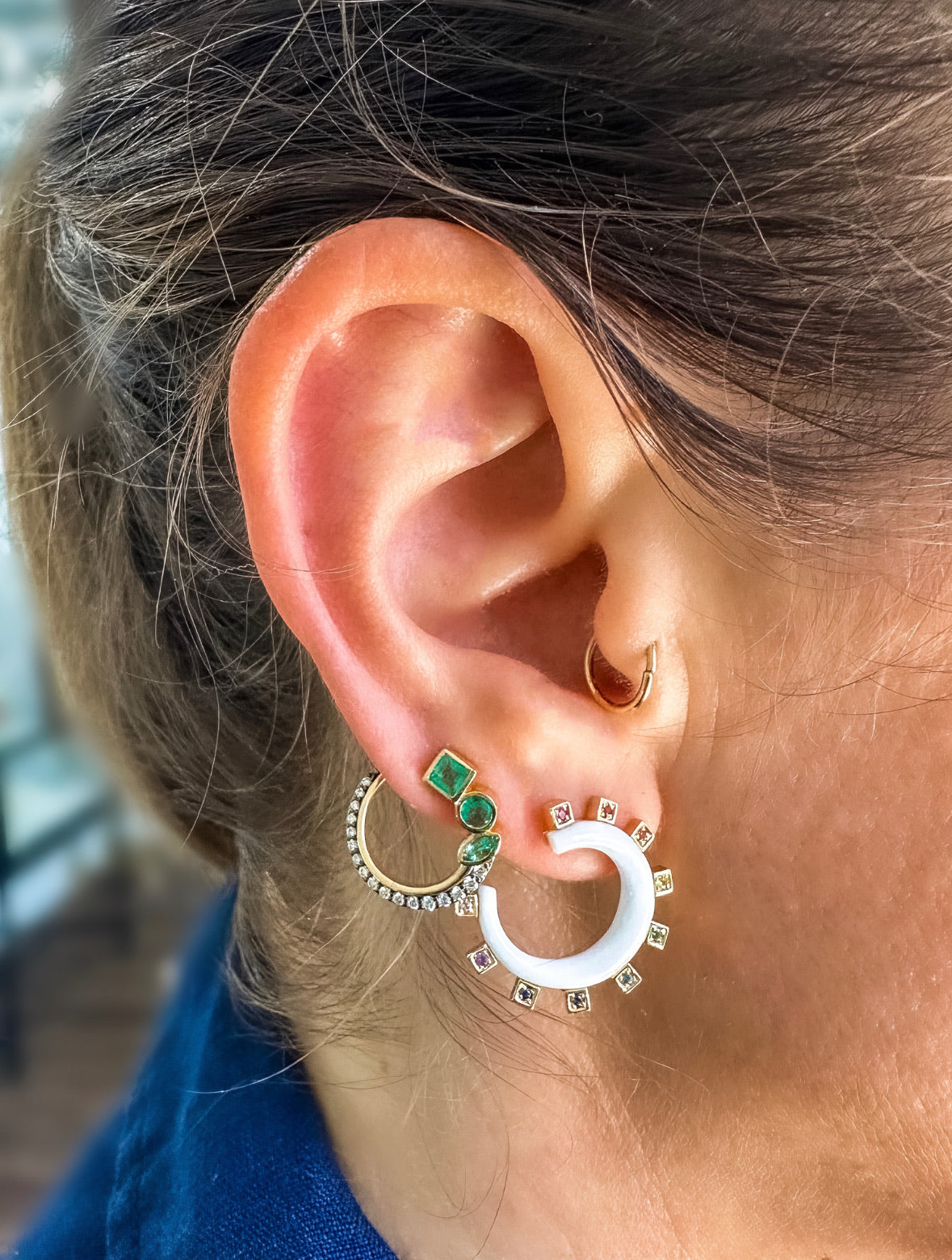 Mini Monroe Crescent Earrings
