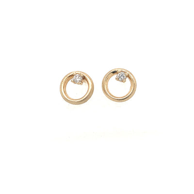 Okay Circle Diamond Earrings