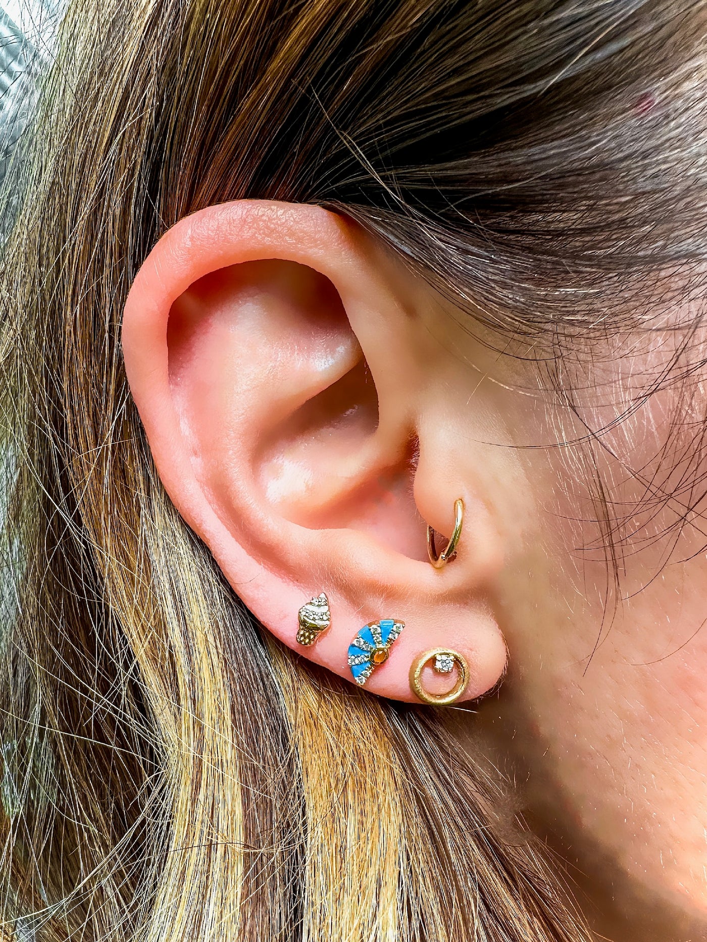 Fire (Sun) Stud Earrings